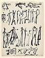 Untitled (Page from a Lost Sketchbook), Jackson Pollock  American, Brush and black ink and colored pencil on paper (recto) ; brush and black ink on paper (verso)