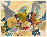 Still Life on a Table, Lee Krasner  American, Oil paint on paper