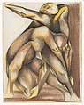 Untitled (Figure Composition), Jackson Pollock  American, Colored pencils and graphite on paper