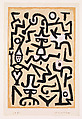 Comedians' Handbill, Paul Klee  German, born Switzerland, Gouache on newsprint, mounted on paperboard