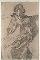 Seated Woman, Umberto Boccioni  Italian, Graphite on paper