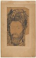 Constantin Brancusi, Amedeo Modigliani Italian, Graphite with traces of crayon on three joined sheets of paper, mounted to paper board