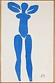 Standing Blue Nude, Henri Matisse French, Opaque watercolor on cut and pasted paper on paper