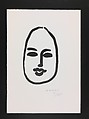 Mask, Henri Matisse French, Lift ground aquatint