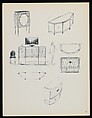 "Croquis de Ruhlmann" Portfolio, Léon Moussinac (French, 1890–1964), Photo mechanical prints (possibly colotypes); cardboard cover with cloth ties
