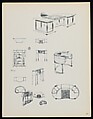 "Croquis de Ruhlmann" Portfolio, Léon Moussinac (French, 1890–1964), Photo mechanical prints (possibly colotypes); cardboard cover with cloth ties