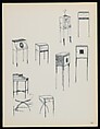 "Croquis de Ruhlmann" Portfolio, Léon Moussinac (French, 1890–1964), Photo mechanical prints (possibly colotypes); cardboard cover with cloth ties