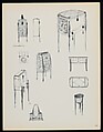 "Croquis de Ruhlmann" Portfolio, Léon Moussinac (French, 1890–1964), Photo mechanical prints (possibly colotypes); cardboard cover with cloth ties