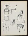 "Croquis de Ruhlmann" Portfolio, Léon Moussinac (French, 1890–1964), Photo mechanical prints (possibly colotypes); cardboard cover with cloth ties