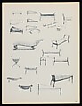 "Croquis de Ruhlmann" Portfolio, Léon Moussinac (French, 1890–1964), Photo mechanical prints (possibly colotypes); cardboard cover with cloth ties