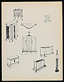 "Croquis de Ruhlmann" Portfolio, Léon Moussinac (French, 1890–1964), Photo mechanical prints (possibly colotypes); cardboard cover with cloth ties