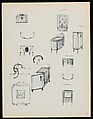 "Croquis de Ruhlmann" Portfolio, Léon Moussinac (French, 1890–1964), Photo mechanical prints (possibly colotypes); cardboard cover with cloth ties
