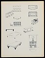 "Croquis de Ruhlmann" Portfolio, Léon Moussinac (French, 1890–1964), Photo mechanical prints (possibly colotypes); cardboard cover with cloth ties