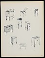 "Croquis de Ruhlmann" Portfolio, Léon Moussinac (French, 1890–1964), Photo mechanical prints (possibly colotypes); cardboard cover with cloth ties
