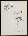 "Croquis de Ruhlmann" Portfolio, Léon Moussinac (French, 1890–1964), Photo mechanical prints (possibly colotypes); cardboard cover with cloth ties