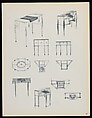 "Croquis de Ruhlmann" Portfolio, Léon Moussinac (French, 1890–1964), Photo mechanical prints (possibly colotypes); cardboard cover with cloth ties