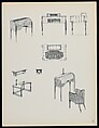 "Croquis de Ruhlmann" Portfolio, Léon Moussinac (French, 1890–1964), Photo mechanical prints (possibly colotypes); cardboard cover with cloth ties