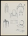 "Croquis de Ruhlmann" Portfolio, Léon Moussinac (French, 1890–1964), Photo mechanical prints (possibly colotypes); cardboard cover with cloth ties