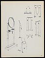 "Croquis de Ruhlmann" Portfolio, Léon Moussinac (French, 1890–1964), Photo mechanical prints (possibly colotypes); cardboard cover with cloth ties