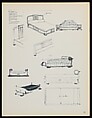 "Croquis de Ruhlmann" Portfolio, Léon Moussinac (French, 1890–1964), Photo mechanical prints (possibly colotypes); cardboard cover with cloth ties