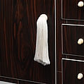 "Fuseaux" Cabinet, Emile-Jacques Ruhlmann (French, Paris 1879–1933 Paris), Macassar ebony, ivory, silk, silvered bronze