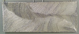 Umbra 30, Olga de Amaral  Colombian, Linen, silver leaf, gesso, acrylic paint