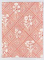 "Jupon Bouquet" Textile sample, Fortuny  Italian, Cotton