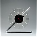 Electric clock, Gilbert Rohde  American, Chrome-plated and painted metal, glass