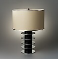 Table lamp, Donald Deskey  American, Wood, chrome-plated metal, paper