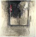 Gray Palette, Jim Dine  American, Watercolor, opaque watercolor, silver metallic paint, opaque matte black paint, and torn and pasted papers on tracing paper