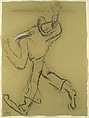 Self-Portrait as a Hasidic Dancer (After Max Weber), R.B. Kitaj American, Charcoal with white pastel on paper