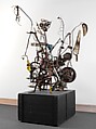 Narva, Jean Tinguely (Swiss, 1925–1991), Steel bars, metal wheel, tubes, cast iron, wire, aluminum, string, electric motor 220 v