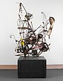 Narva, Jean Tinguely (Swiss, 1925–1991), Steel bars, metal wheel, tubes, cast iron, wire, aluminum, string, electric motor 220 v