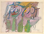 Two Women, Willem de Kooning  American, born The Netherlands, Oil paint, enamel and charcoal on paper