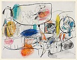 Virginia Landscape, Arshile Gorky American, born Armenia, Graphite and colored wax crayons on paper