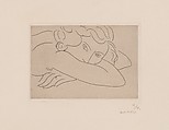 Jeune femme le visage enfouilli dans les bras, Henri Matisse French, Etching, printed chine collé