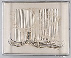 Post Columbian Fragment X, Evelyn Svec Ward  American, Metallic and cotton thread, linen, cotton