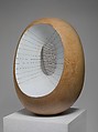 Oval Form with Strings and Color, Barbara Hepworth (British, 1903–1975), Elmwood, painted Elmwood, and cotton string