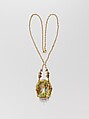 Pendant jewel, Plisson & Hartz Bijoutier  French, Gold, diamonds, baroque pearl, enamel