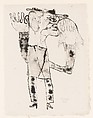 The Nose Blower, Jean Dubuffet French, Lithograph on paper