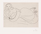 Reclining Odalisque, Henri Matisse French, Etching, printed chine collé
