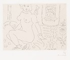Nude and Parrot Cage, Henri Matisse French, Chine collé etching