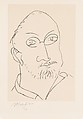 Autoportrait, Henri Matisse  French, Lithograph, printed chine collé