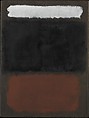 Untitled (White, Black, Rust, on Brown), Mark Rothko American, born former Russian Empire, now Latvia, Acrylic on paper, mounted on wood panel