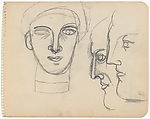 Sketchbook page, Arshile Gorky (American (born Armenia), Khorkom 1904–1948 Sherman, Connecticut), Graphite on paper