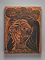 Jacqueline in a Flowery Straw Hat, Pablo Picasso Spanish, Terracotta with black slip