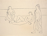 Three Bathers by the Shore, Pablo Picasso Spanish, Graphite on paper
