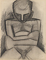Seated Nude, Pablo Picasso Spanish, Charcoal and graphite on paper, mounted on paperboard