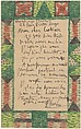 Illustrated Letter to Jean Cocteau, Pablo Picasso  Spanish, Pen and black ink and opaque watercolor on graph paper