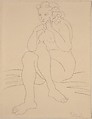Seated Nude, Pablo Picasso Spanish, Graphite on paper